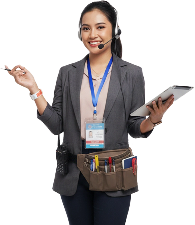 Ilustrasi tim event organizer yang bekerja lebih tertata